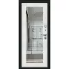 Входная дверь Флэш Букле черное/Bianco Veralinga с зеркалом