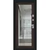 Входная дверь Thermo Флэш Декор Букле черное/Wenge Veralinga с зеркалом