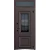 Входная уличная дверь Исландия Термо AG 6004 RAL 8019 шоколад RAL 9016 белый