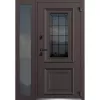 Входная уличная дверь Исландия Термо AG 6004 RAL 8019 шоколад RAL 9016 белый